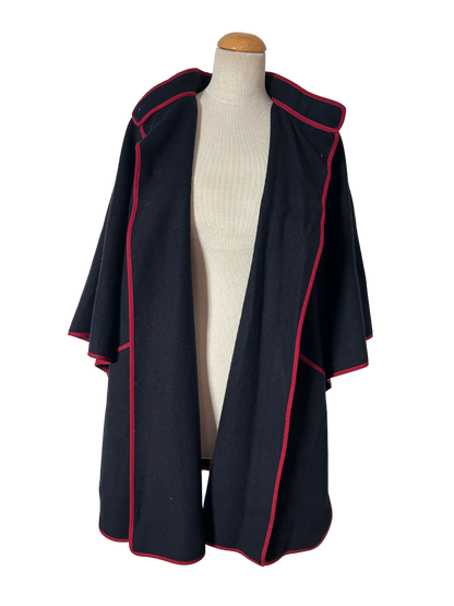 Cape vintage bleu marine laine france 80 la friperie vintage 25