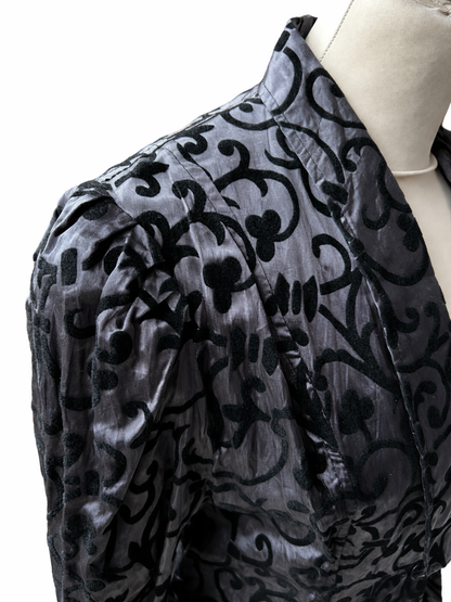 Blazer vintage gris baroque péplum