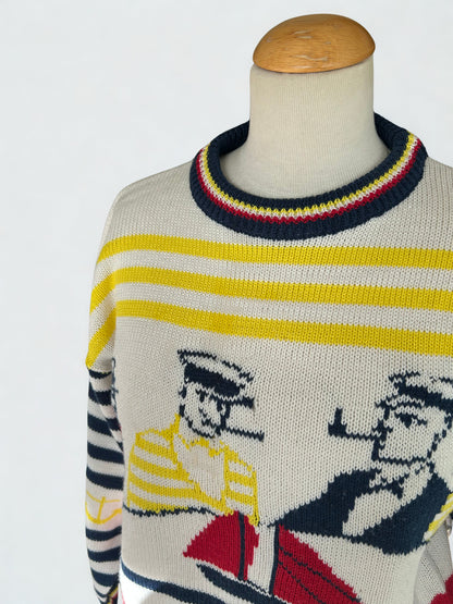 Pull marin pêcheurs vintage - friperie vintage la friperie vintage 25