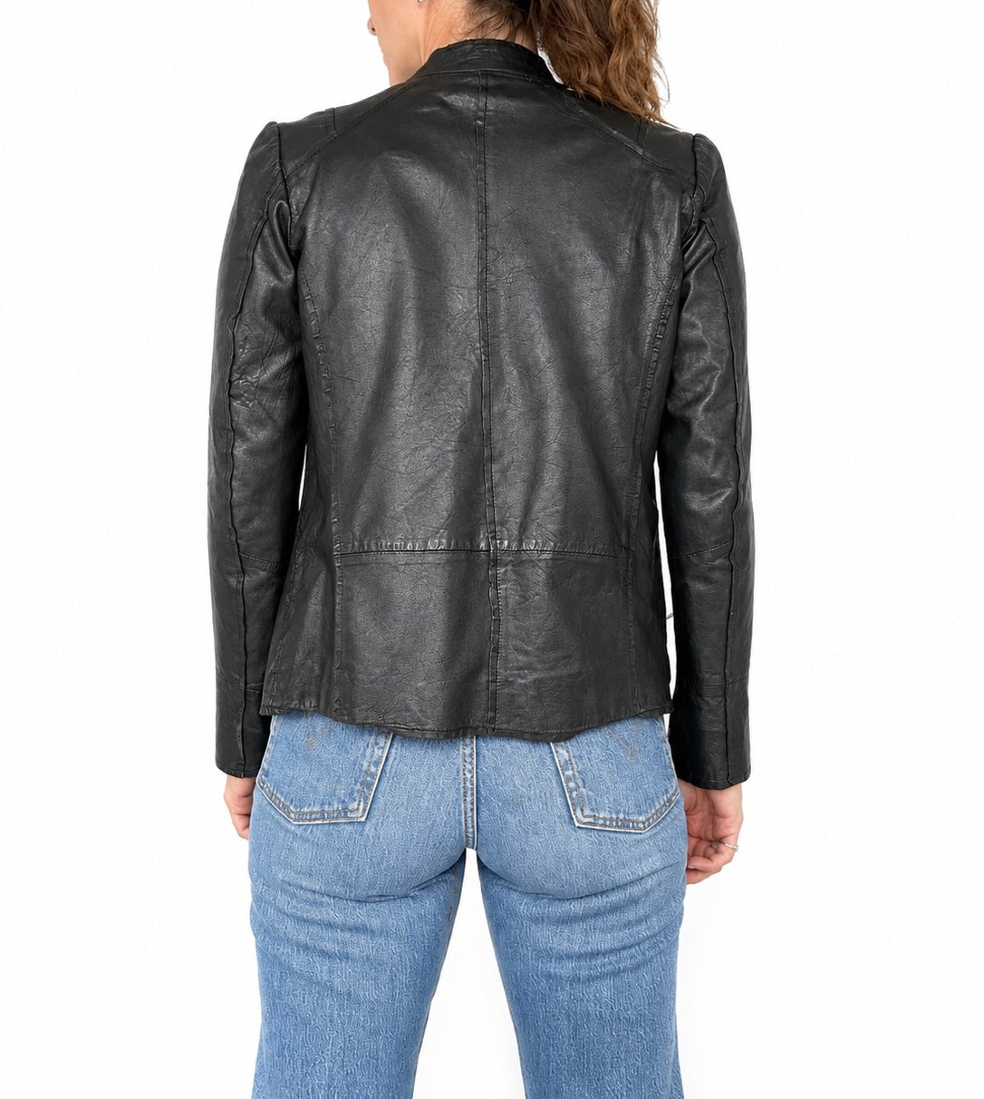Veste en cuir ikks noire