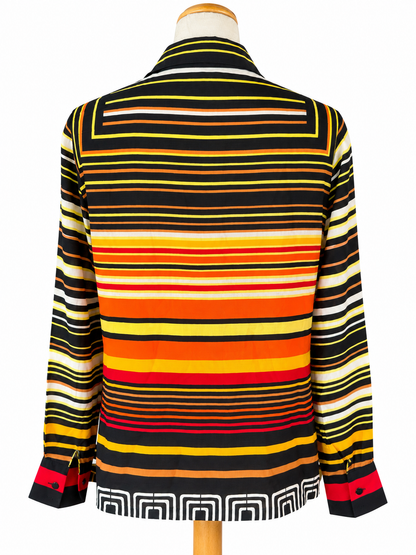 Chemisier vintage Lanvin motifs géométriques