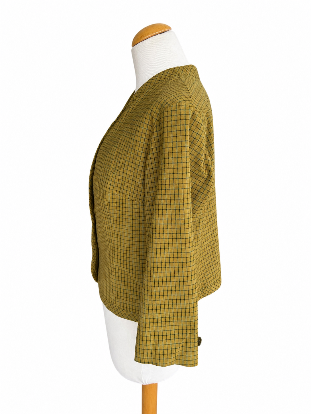 Veste vintage moutarde à carreaux