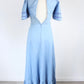 Robe longue vintage bleu bohème hippie 70'