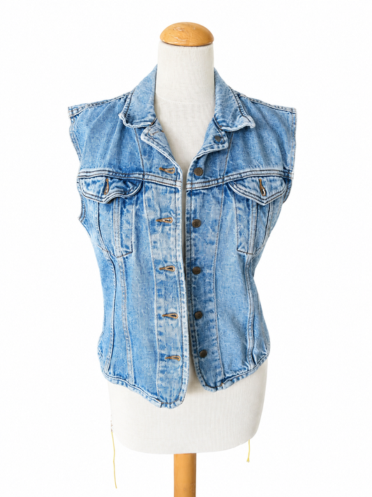 Veste en jean vintage sans manches