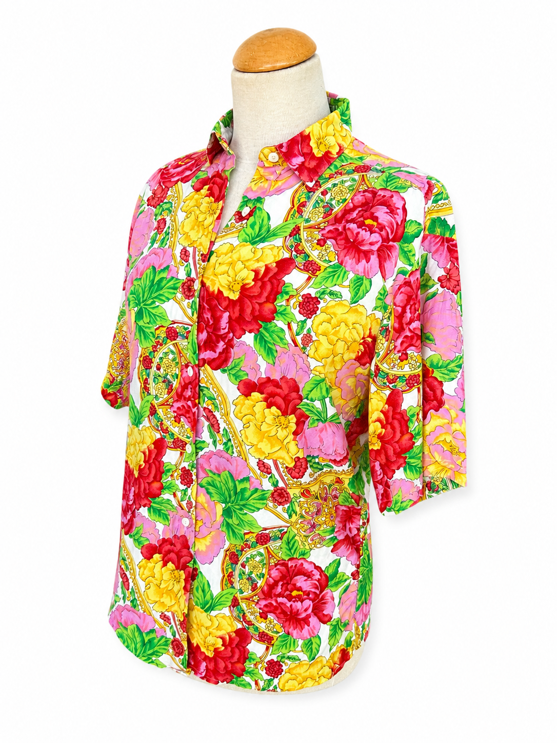 Chemise fleurie vintage France