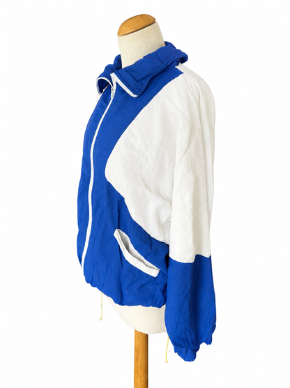 Veste vintage sport bleu et blanc