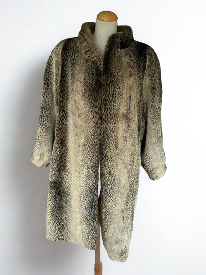 Manteau vintage fausse fourrure Michel Alexis la friperie vintage 25