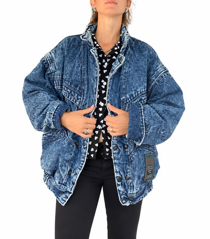 Veste en jean vintage délavée