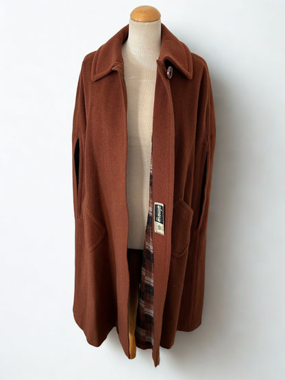 Cape manteau années 70 pure laine la friperie vintage 25