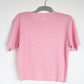 T-shirt vintage mailles fines rose pastel