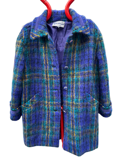 Manteau vintage mohair vintage bleu - friperie vintage la friperie vintage 25