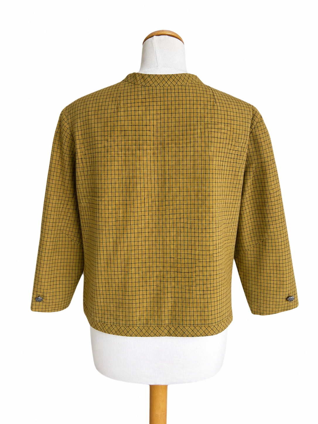 Veste vintage moutarde à carreaux