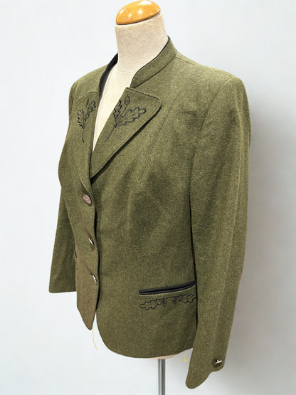 Veste bavaroise vintage laine verte la friperie vintage 25
