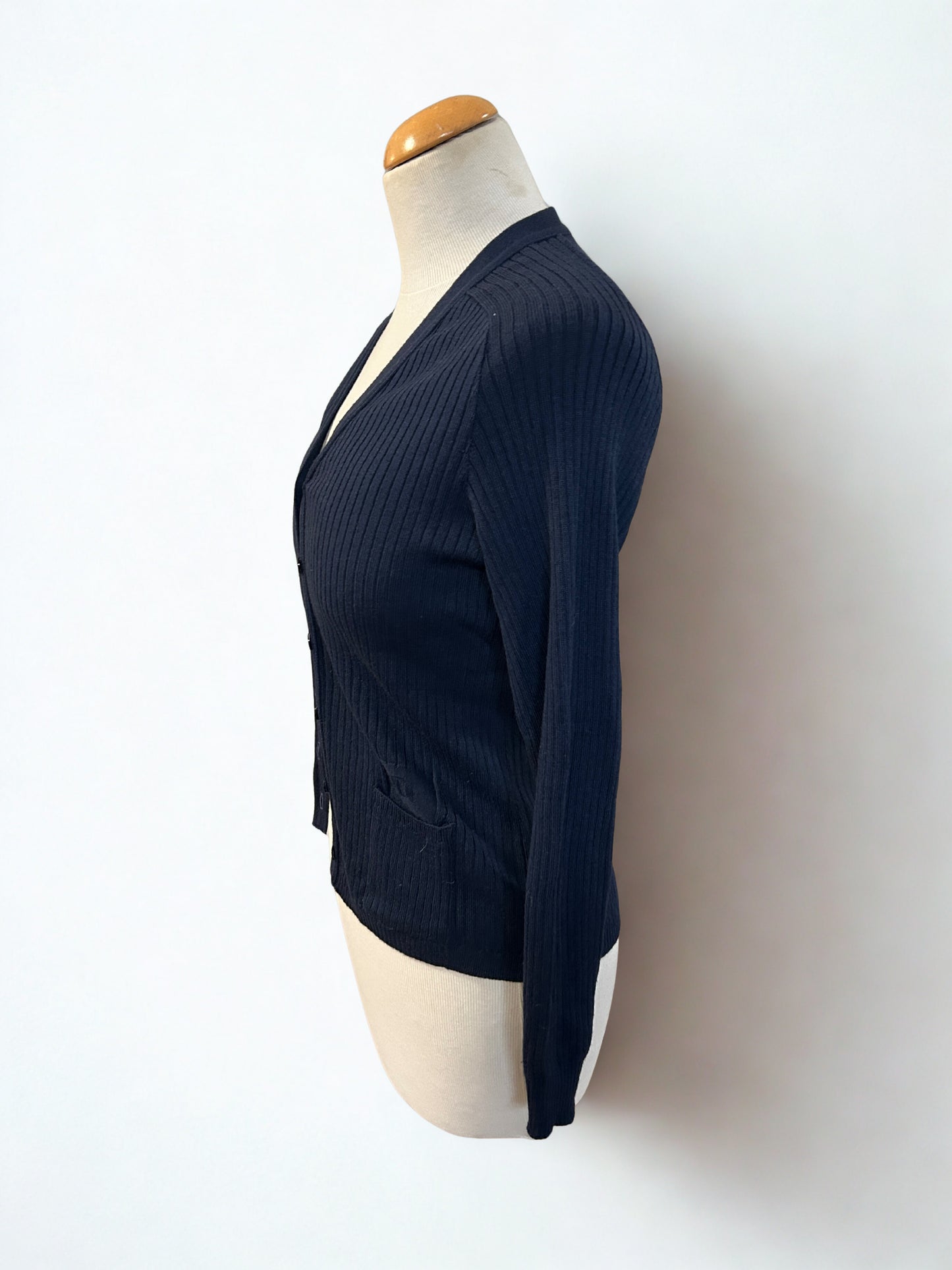 Gilet vinted côtelé bleu marine