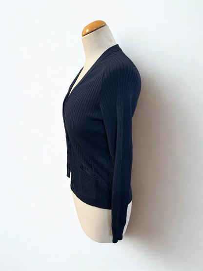 Gilet vinted côtelé bleu marine
