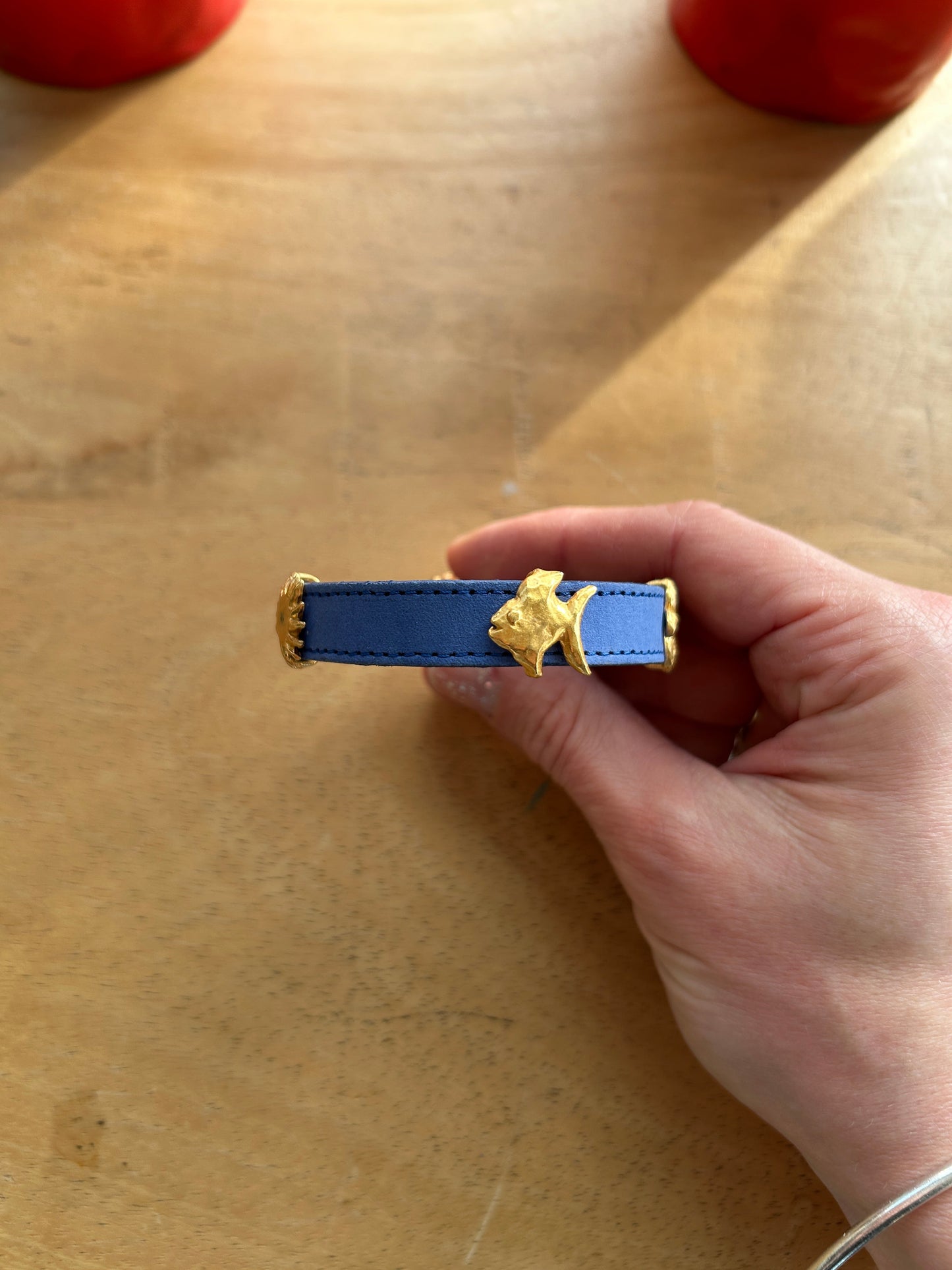 Bracelet vintage Lancôme Paris cuir la friperie vintage 25