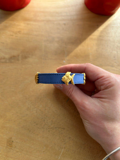 Bracelet vintage Lancôme Paris cuir la friperie vintage 25