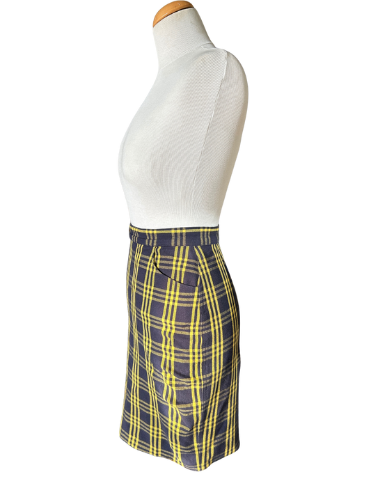 Jupe vintage à carreaux Cacharel la friperie vintage 25