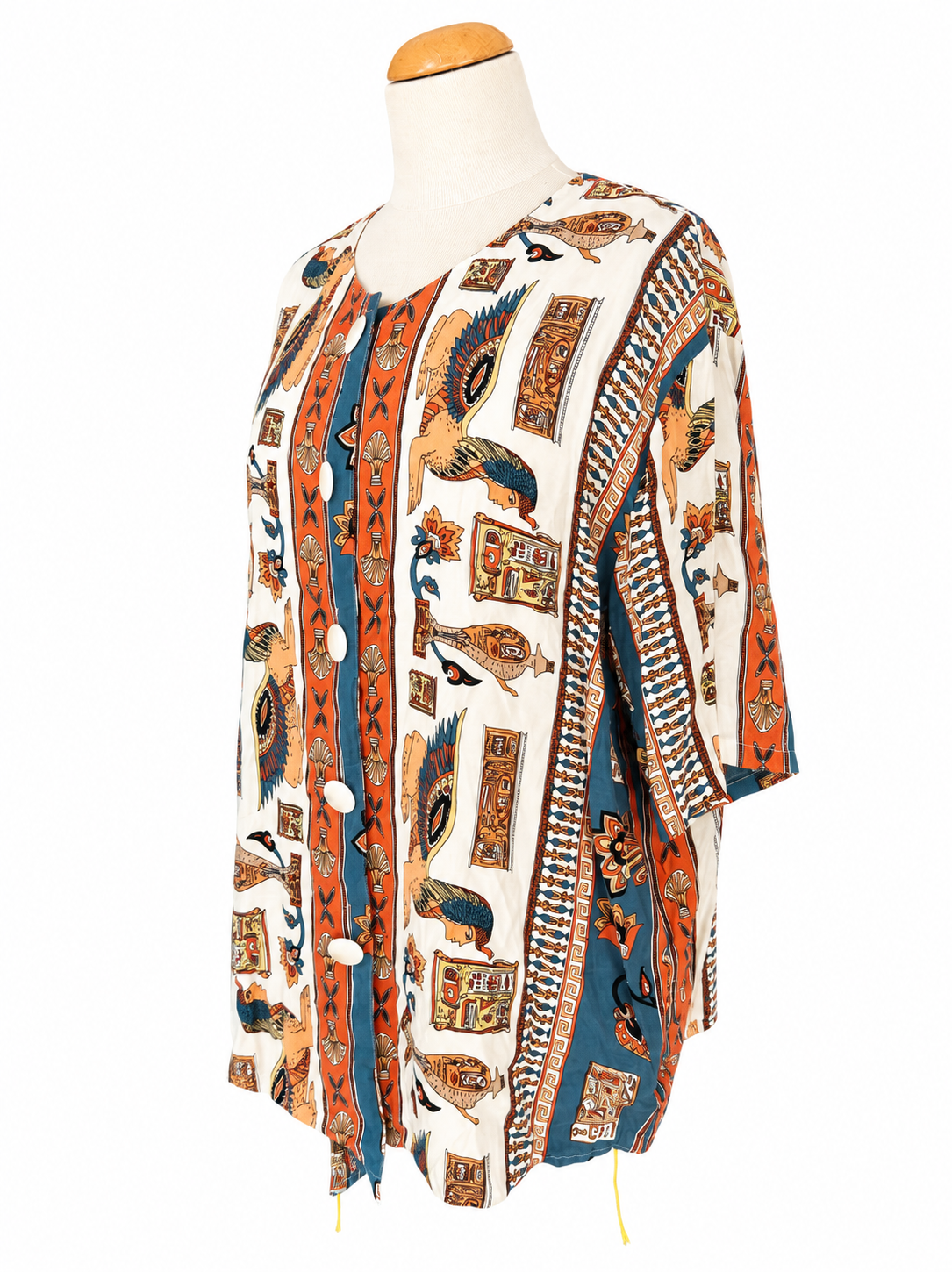 Blouse vintage imprimé égyptien