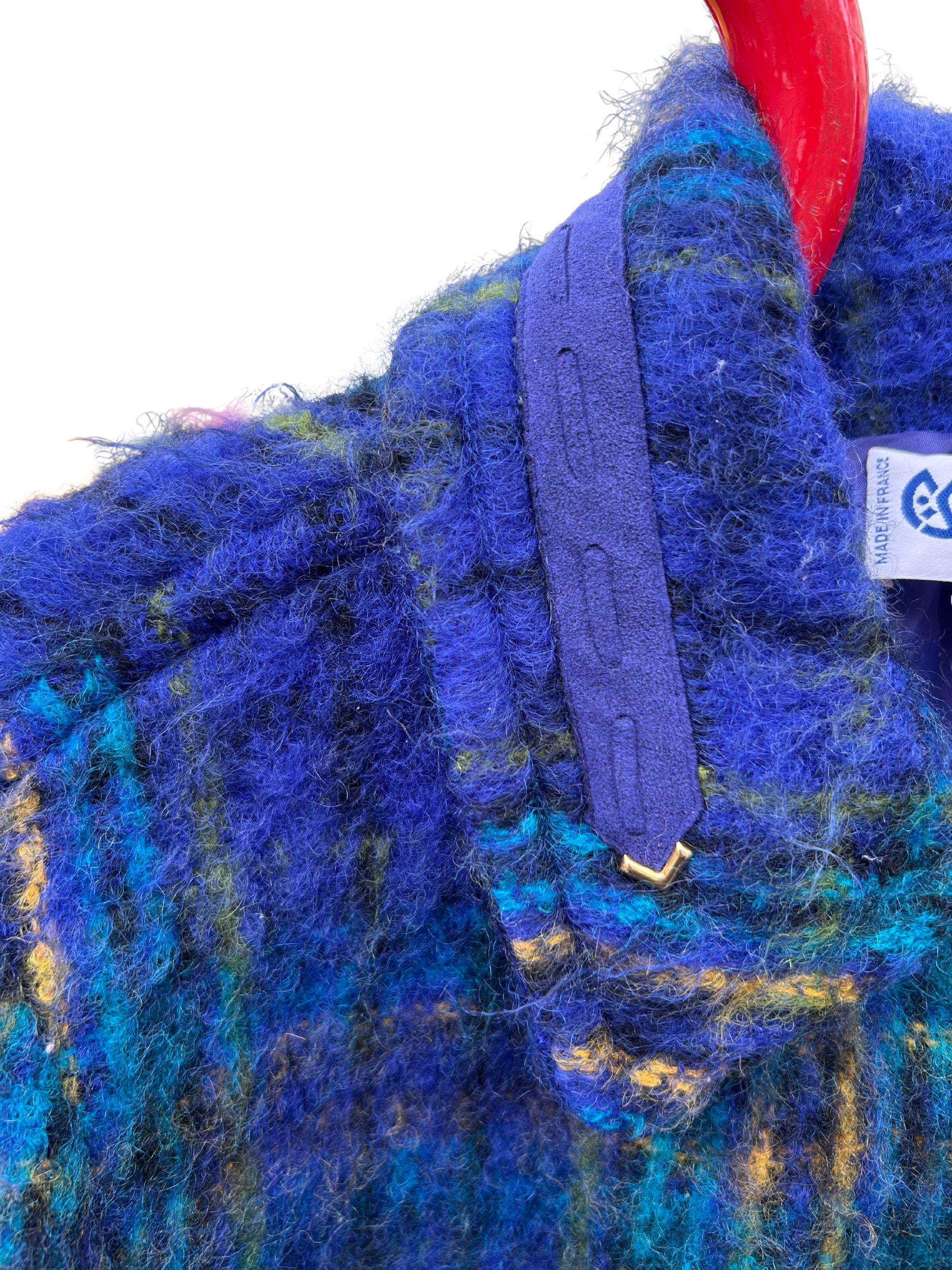 Manteau vintage mohair vintage bleu - friperie vintage la friperie vintage 25