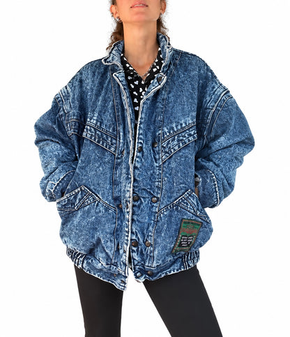 Veste en jean vintage délavée