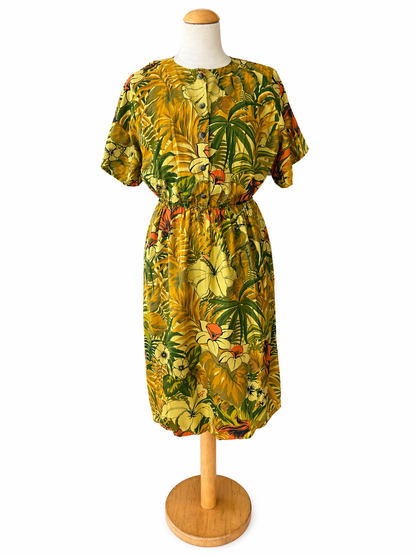 Robe vintage motif tropical