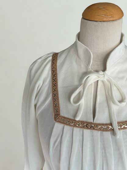 Robe blanche vintage bohème années 70 la friperie vintage 25