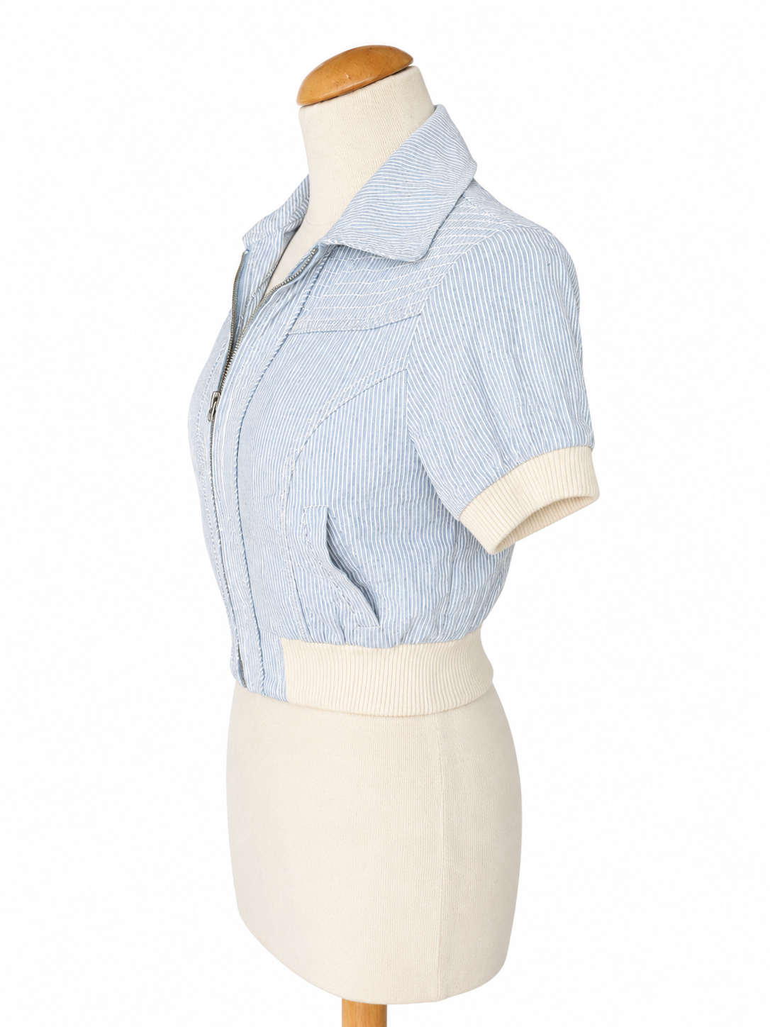 Veste courte rayée y2k