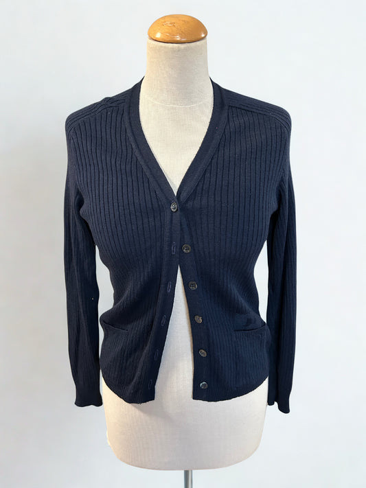 Gilet vinted côtelé bleu marine