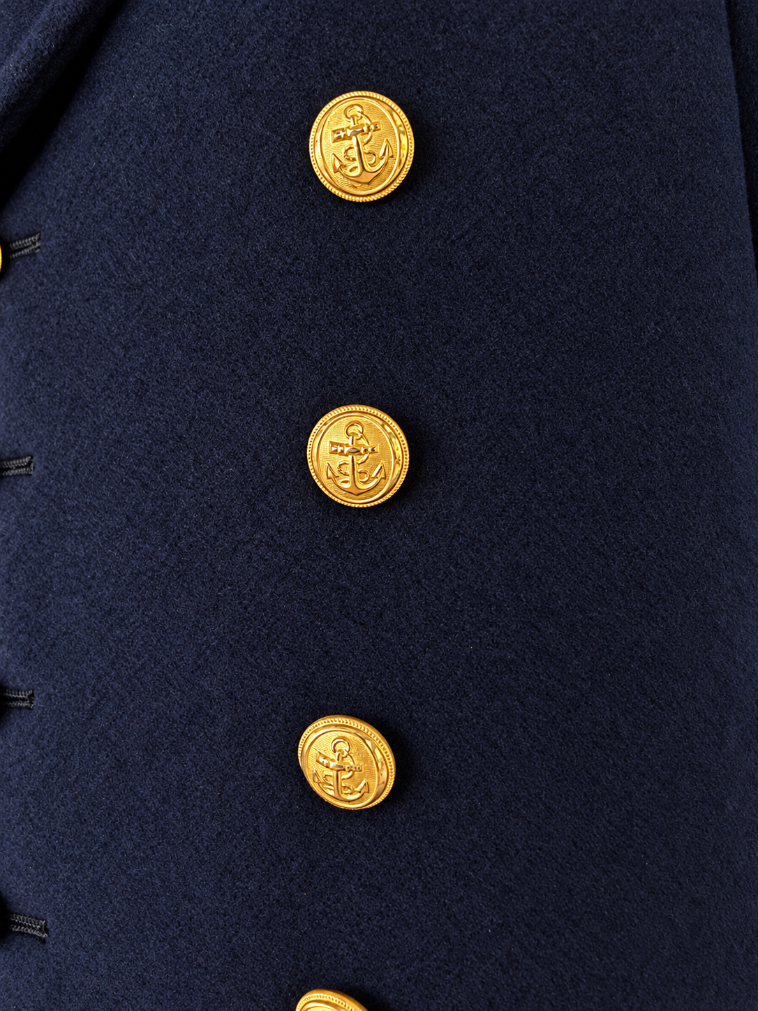 Manteau long vintage de marin bleu marine
