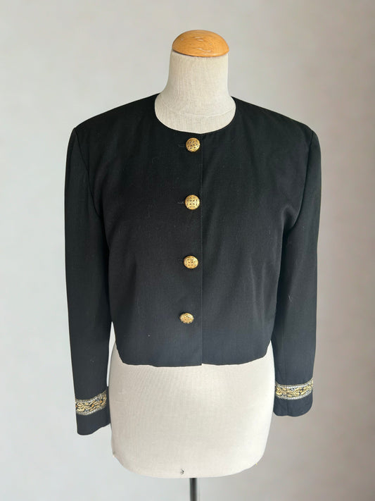 Veste noire courte vintage France la friperie vintage 25