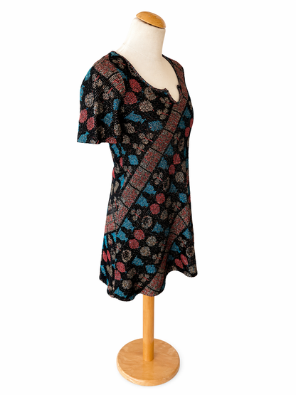 Robe courte vintage pailleté lurex