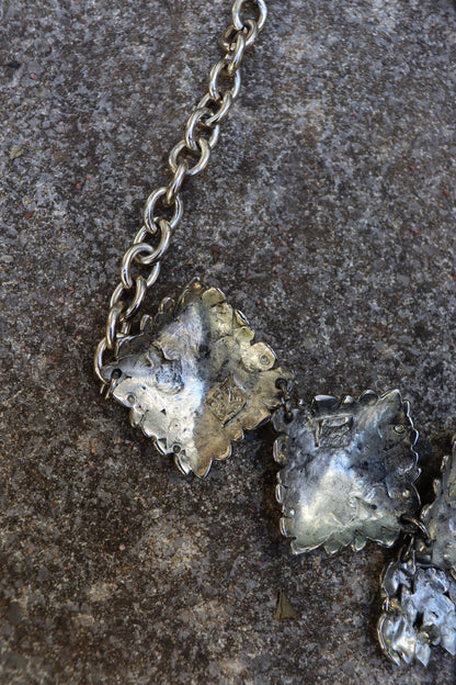 Collier plastron Delphine Nardin métal argenté