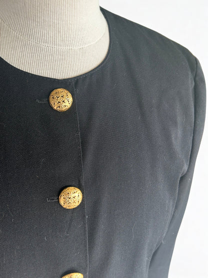 Veste noire courte vintage France la friperie vintage 25