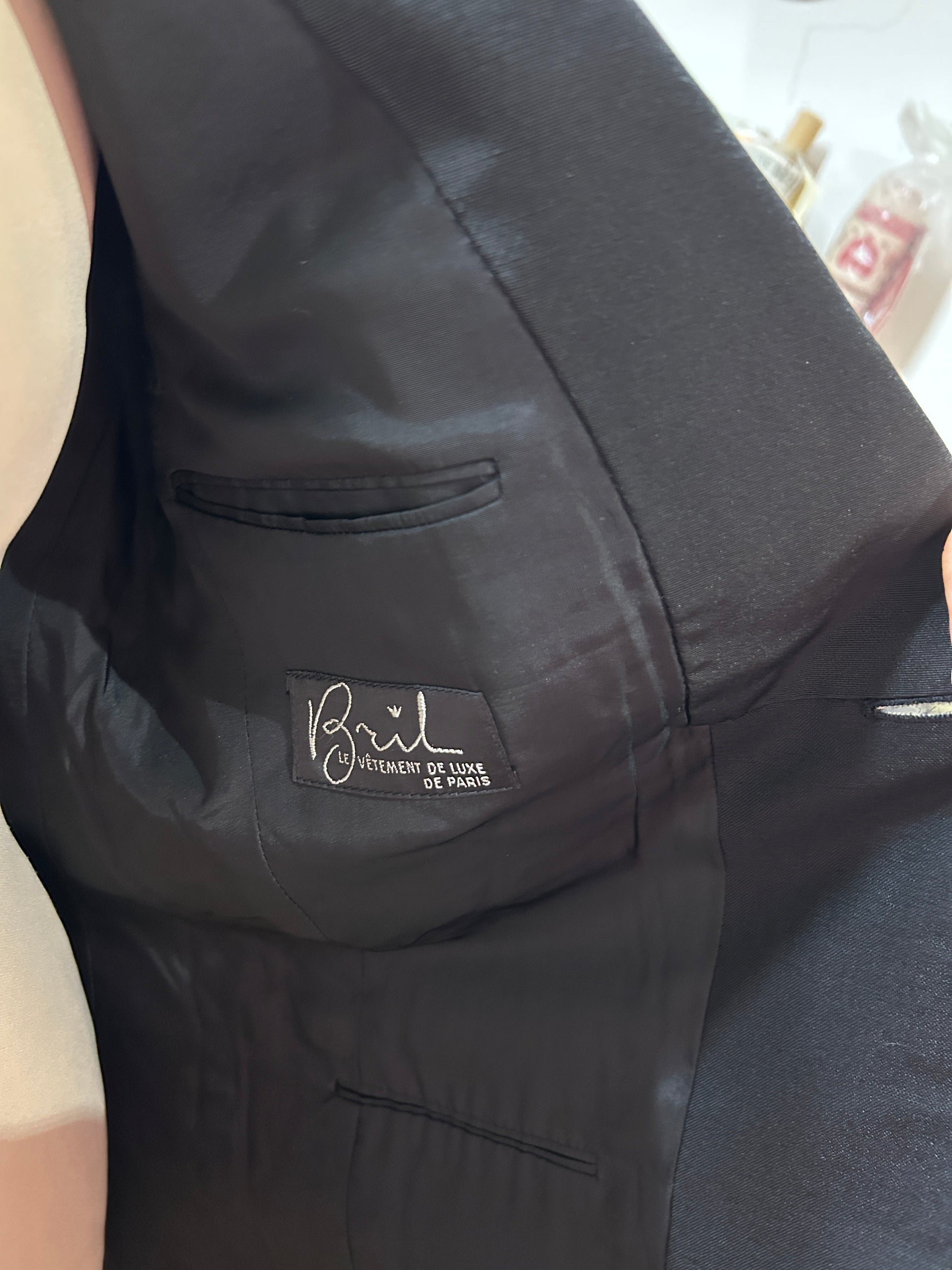 Blazer noir vintage  col châle 80’s la friperie vintage 25