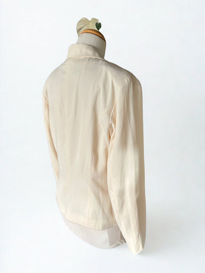 Veste tailleur vintage ivoire dentelle la friperie vintage 25