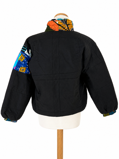 Veste matelassée coton imprimé graphique