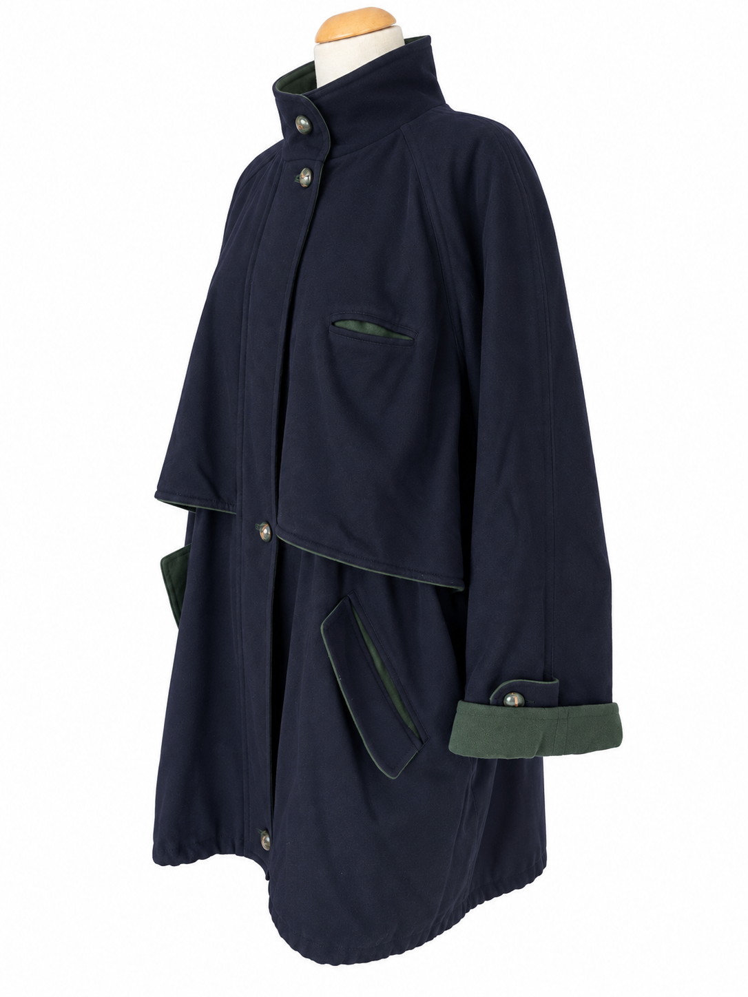 Manteau vintage tyrol bleu vert laine