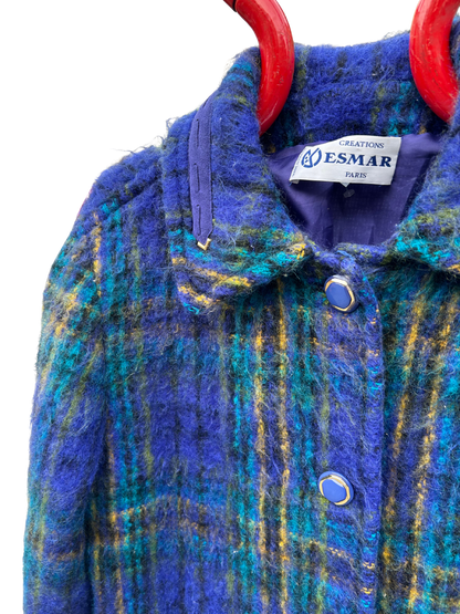Manteau vintage mohair vintage bleu - friperie vintage la friperie vintage 25