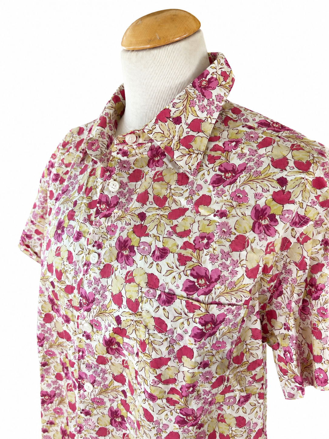 Chemisier fleuri vintage coton
