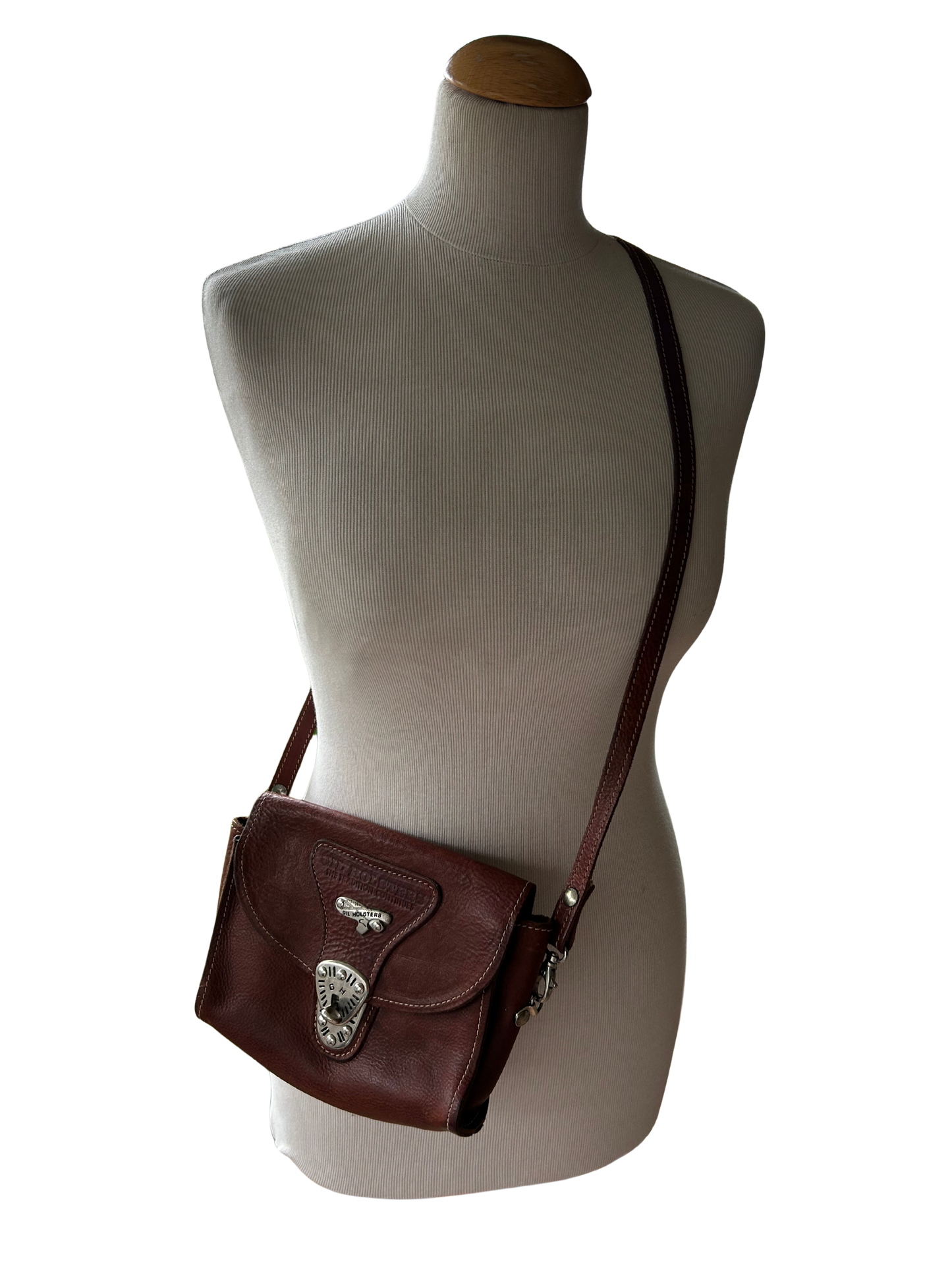 Sac en cuir marron western la friperie vintage 25