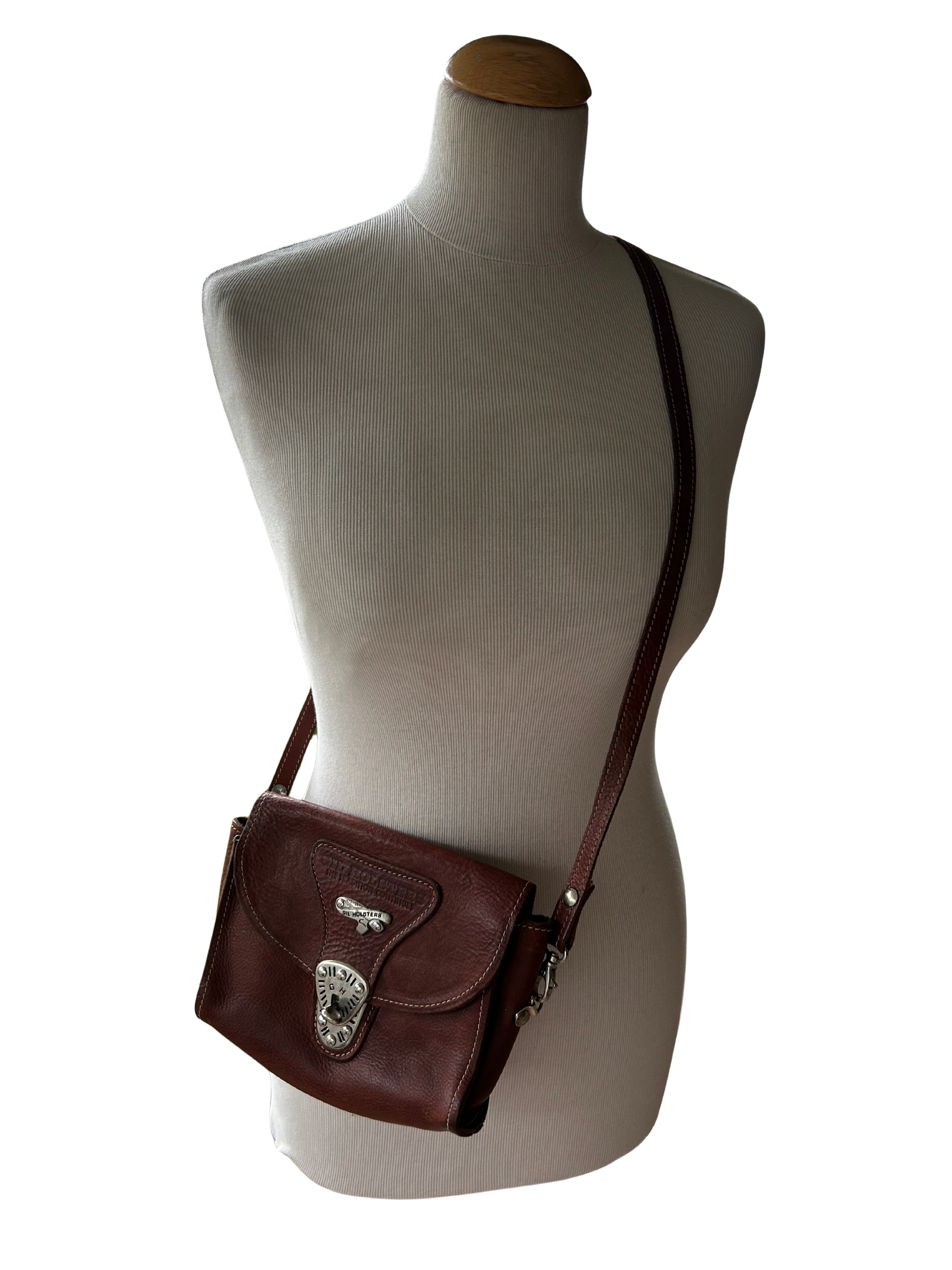 Sac en cuir marron western la friperie vintage 25