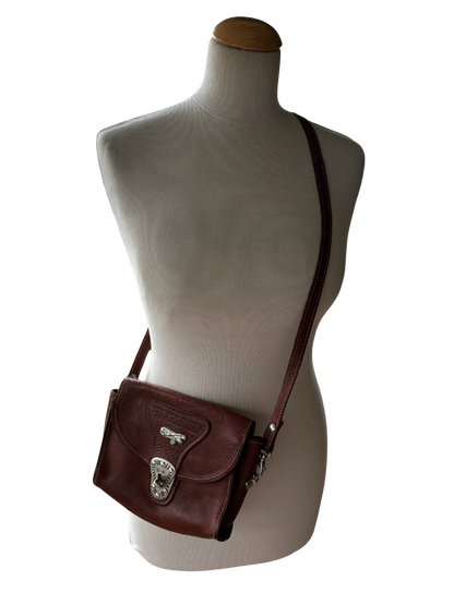 Sac en cuir marron western la friperie vintage 25