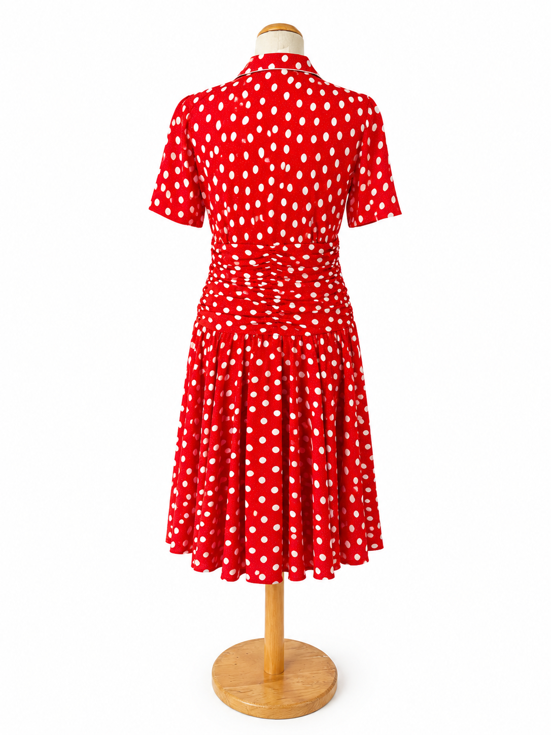 Robe vintage Louis Féraud rouge à pois