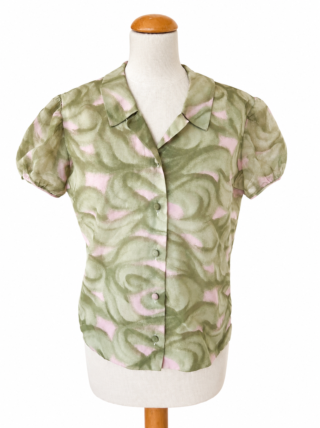 Chemisier vintage imprimé pastel