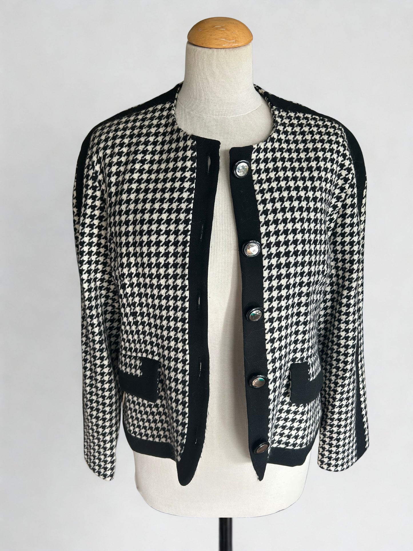 Veste vintage pied de poule laine - friperie vintage la friperie vintage 25