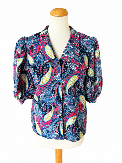 Chemisier vintage motifs cachemire