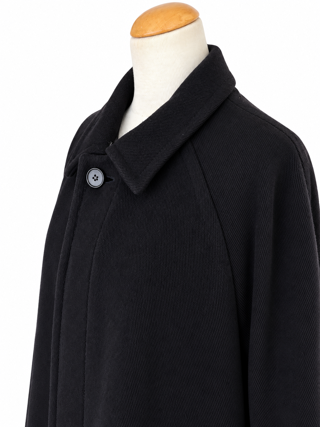 Manteau long vintage bleu marine laine