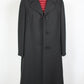 Manteau vintage noir long pure laine Del Mod