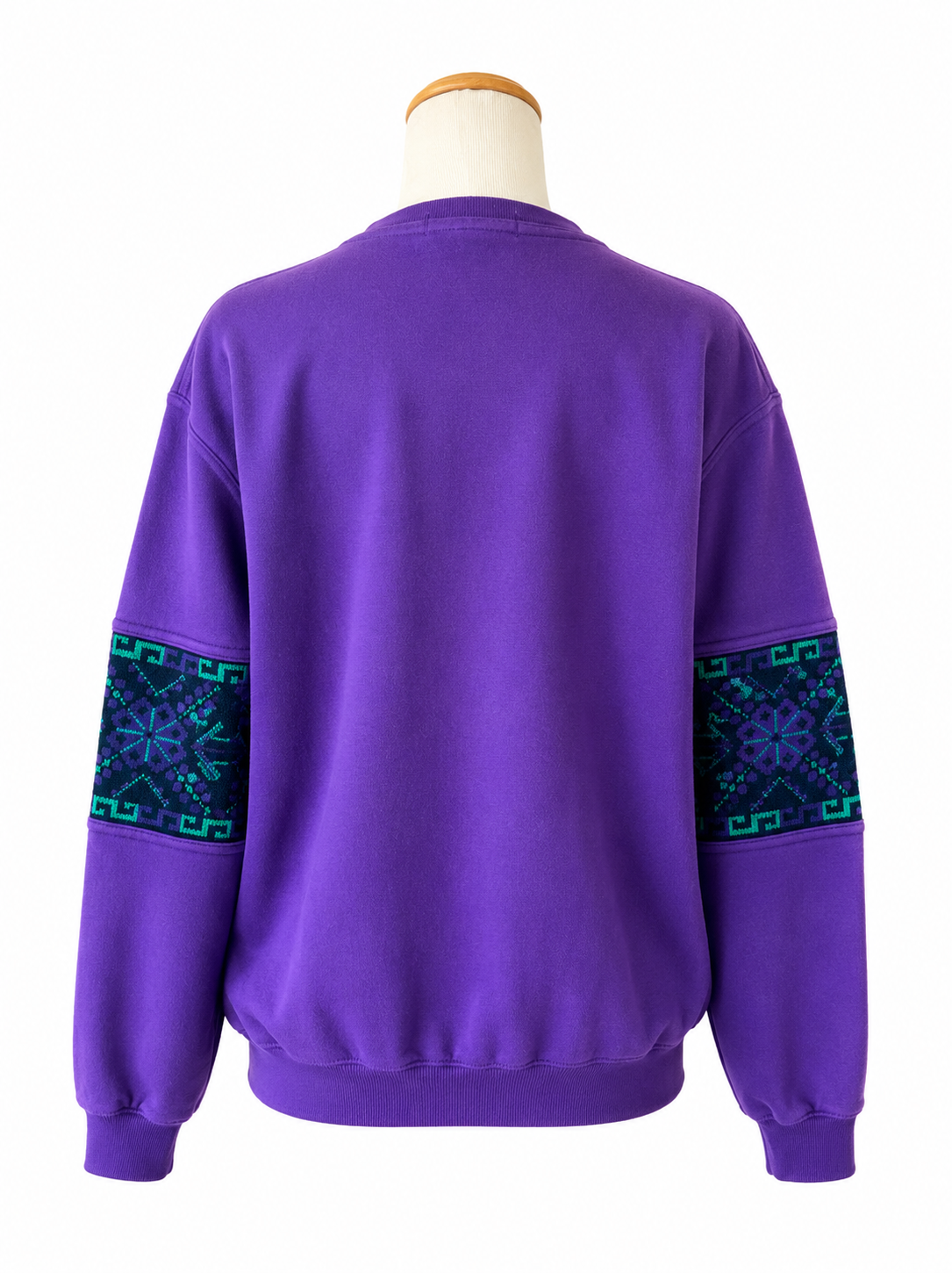 Sweat shirt vintage violet jacquard
